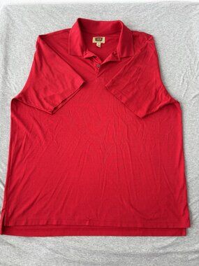 Foundry Supply Co Red Polo Shirt Quick-Dri Big & Tall Golf Preppy Athleisure